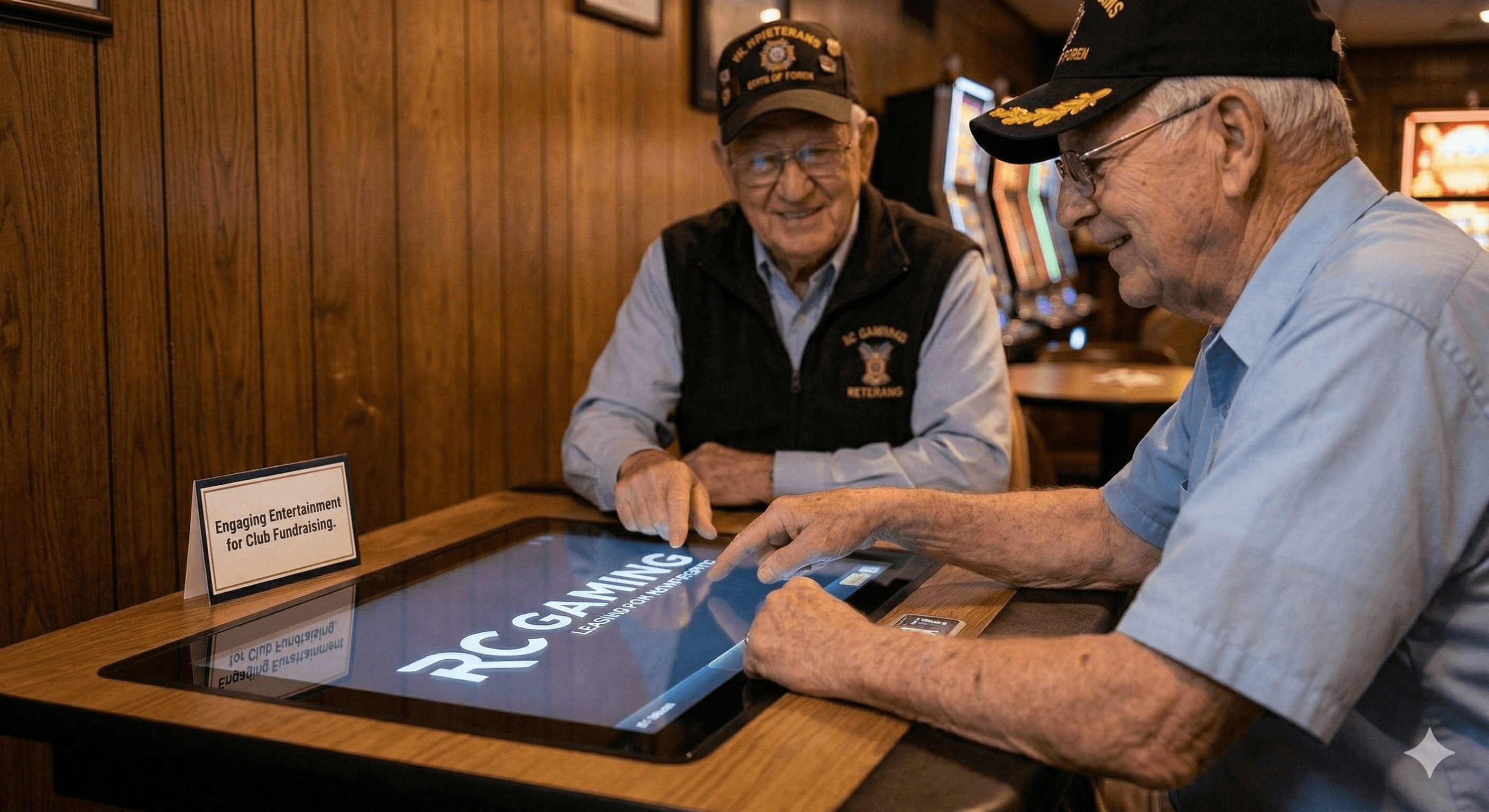 Veterans enjoying gaming at a licensed club in New Mexico